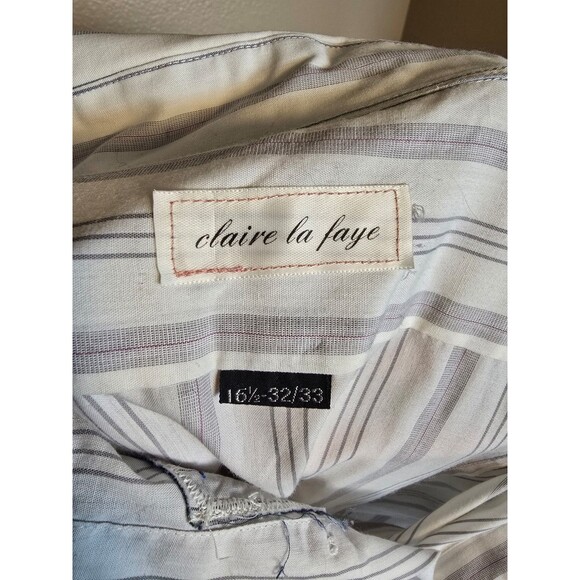 Claire la Faye Button down long sleeve shirt men's size 16.5 vintage - Picture 6 of 10